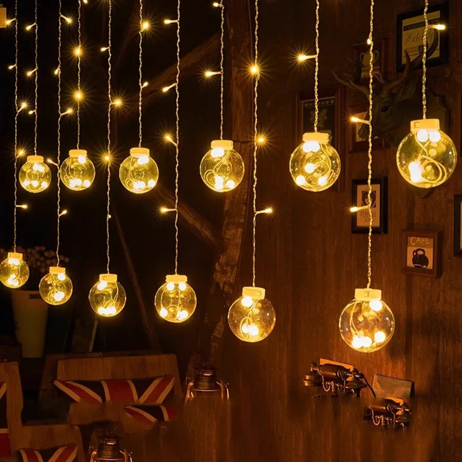 Berry Ball Curtain Lights