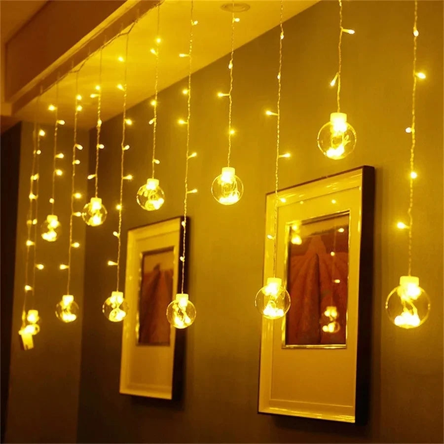 Berry Ball Curtain Lights