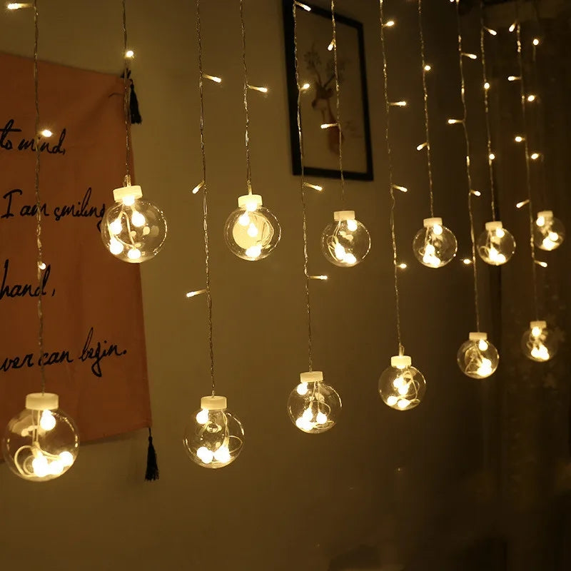 Berry Ball Curtain Lights