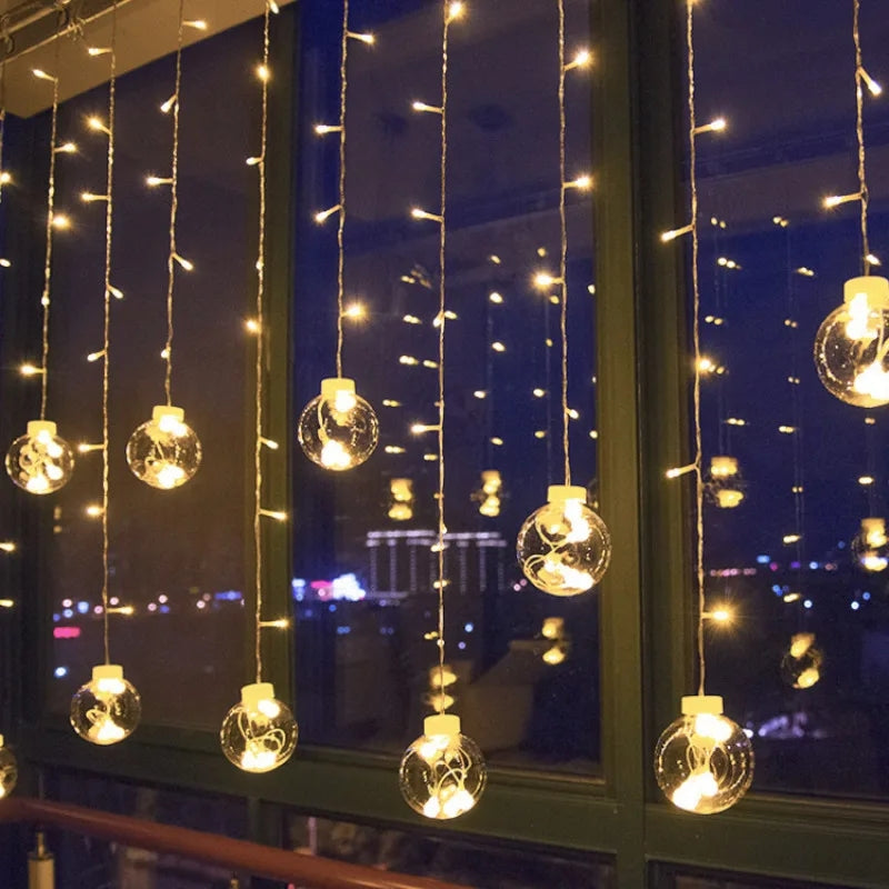 Berry Ball Curtain Lights