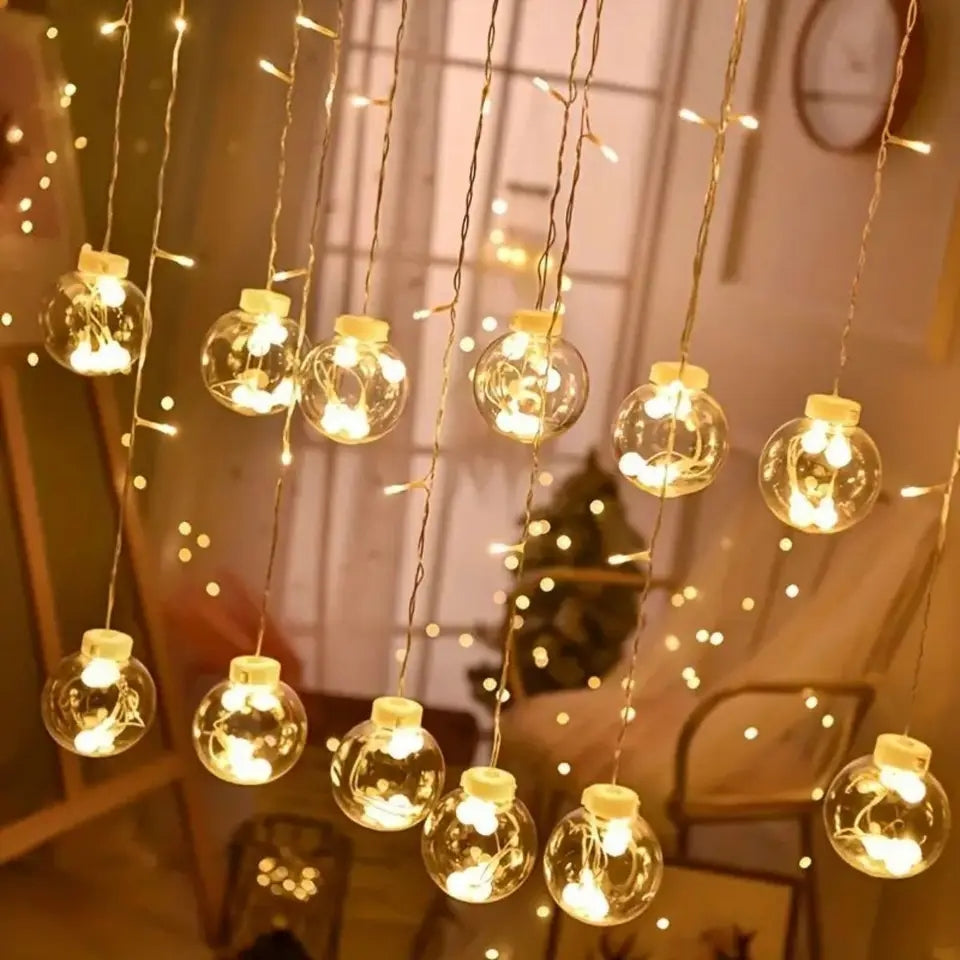 Berry Ball Curtain Lights