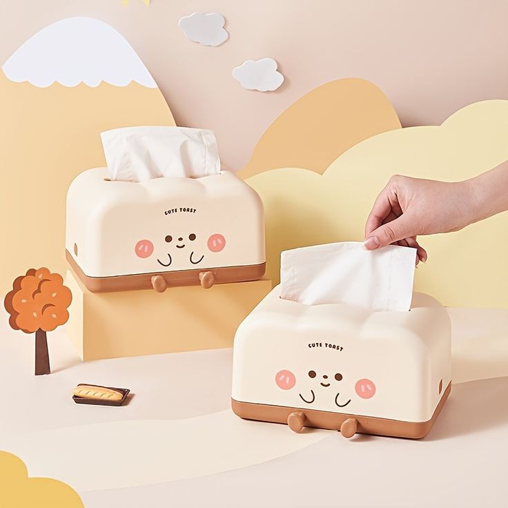 Cute Bread Design Tissue Box
