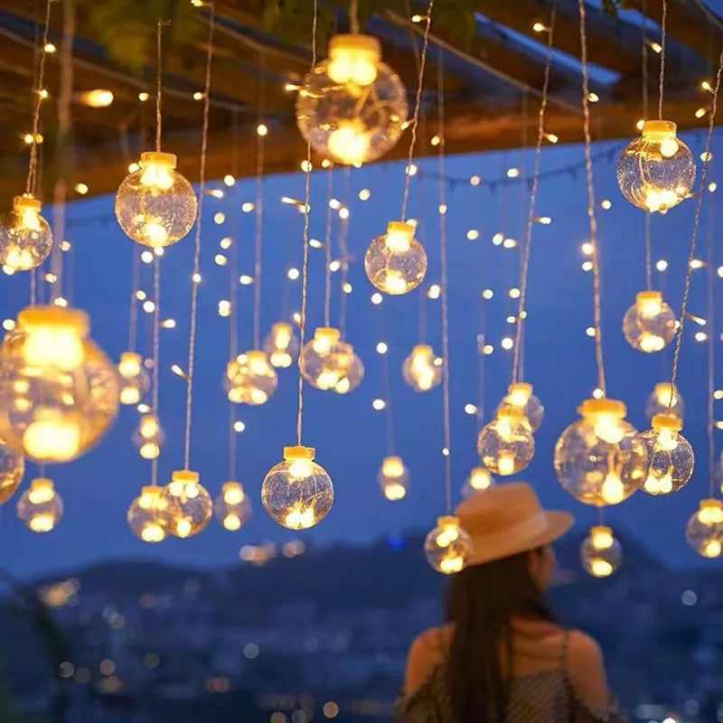 Berry Ball Curtain Lights