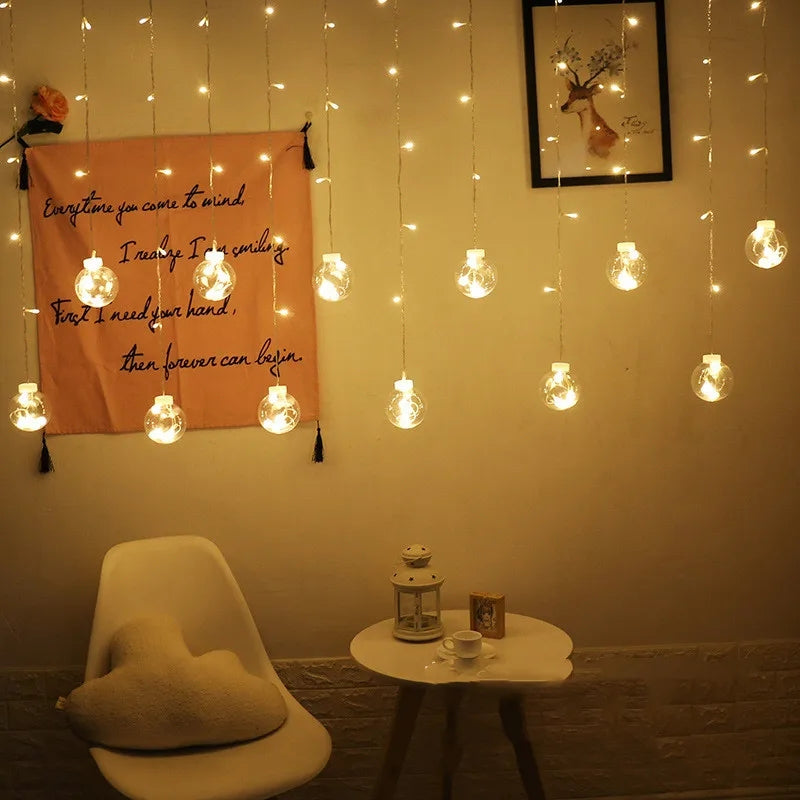 Berry Ball Curtain Lights