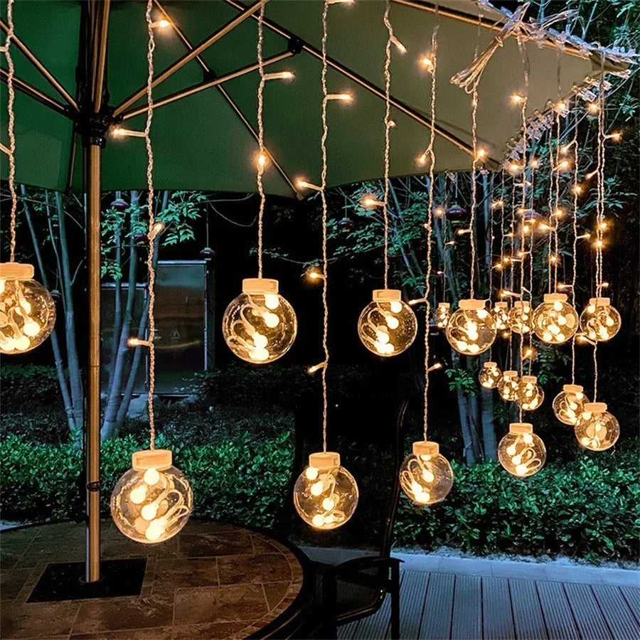Berry Ball Curtain Lights