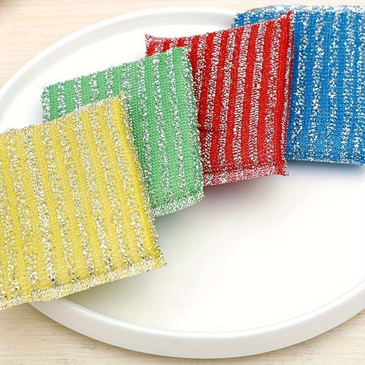 4pcs Double Sided Dishwashing Sponge