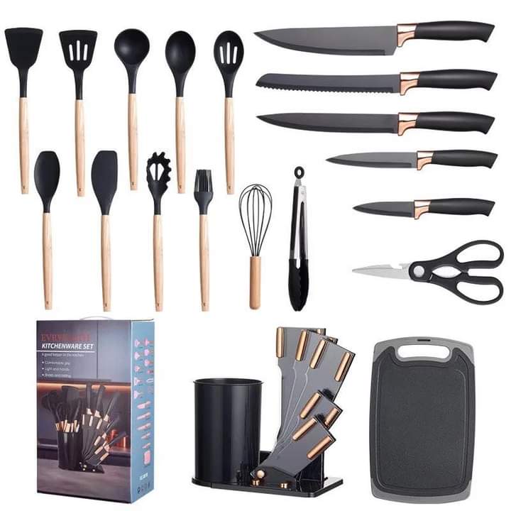 18pcs Acrylic Utensils with Stand - Premium Quality