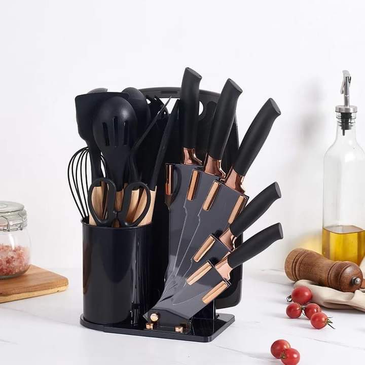 18pcs Acrylic Utensils with Stand - Premium Quality