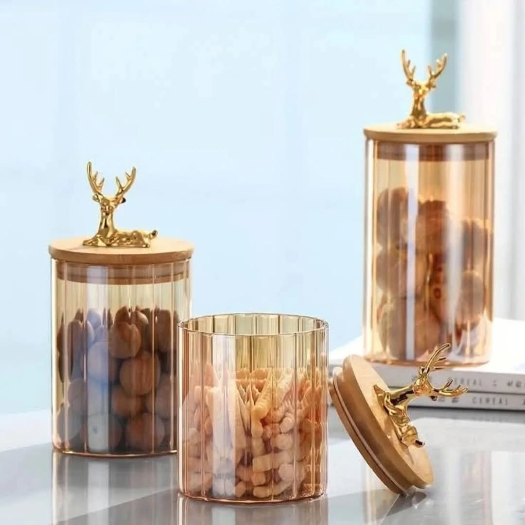 Luxury Storage Containers Glass Material (3pcs Set)