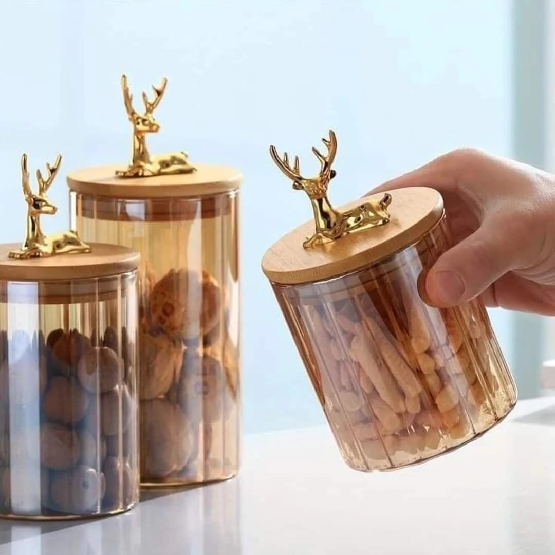 Luxury Storage Containers Glass Material (3pcs Set)