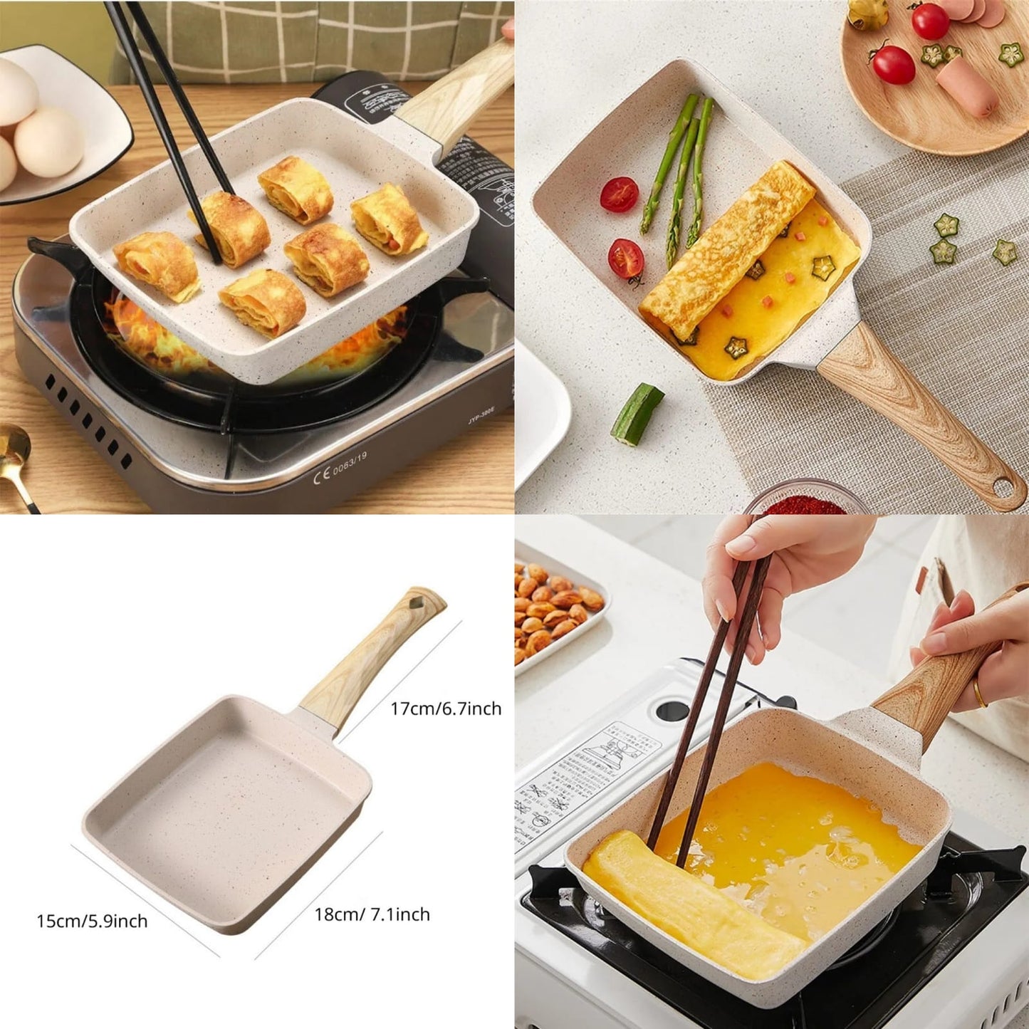 Nonstick Frying Pan Marble Coating