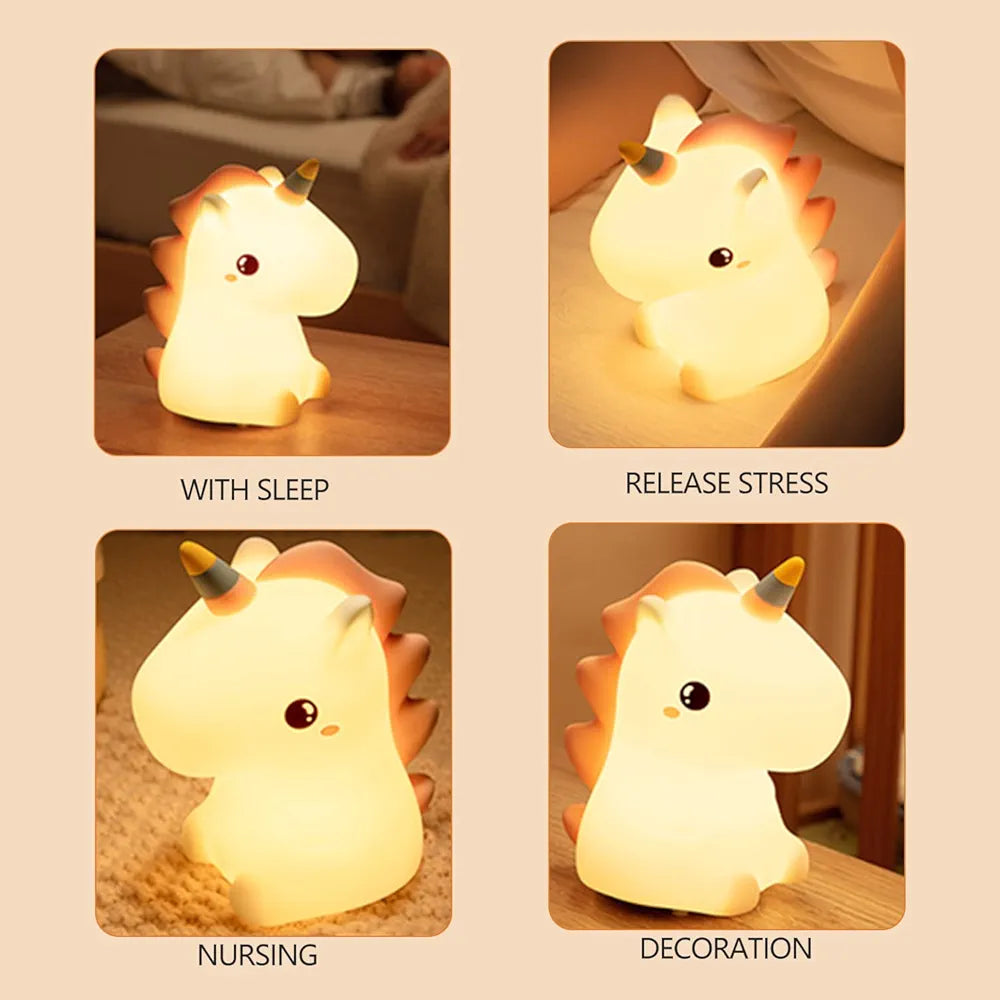 Unicorn Cute Silicone LED Night Lamp