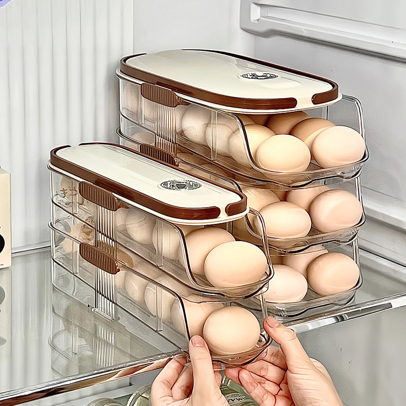 Transparent Automatic Rolling Egg Container