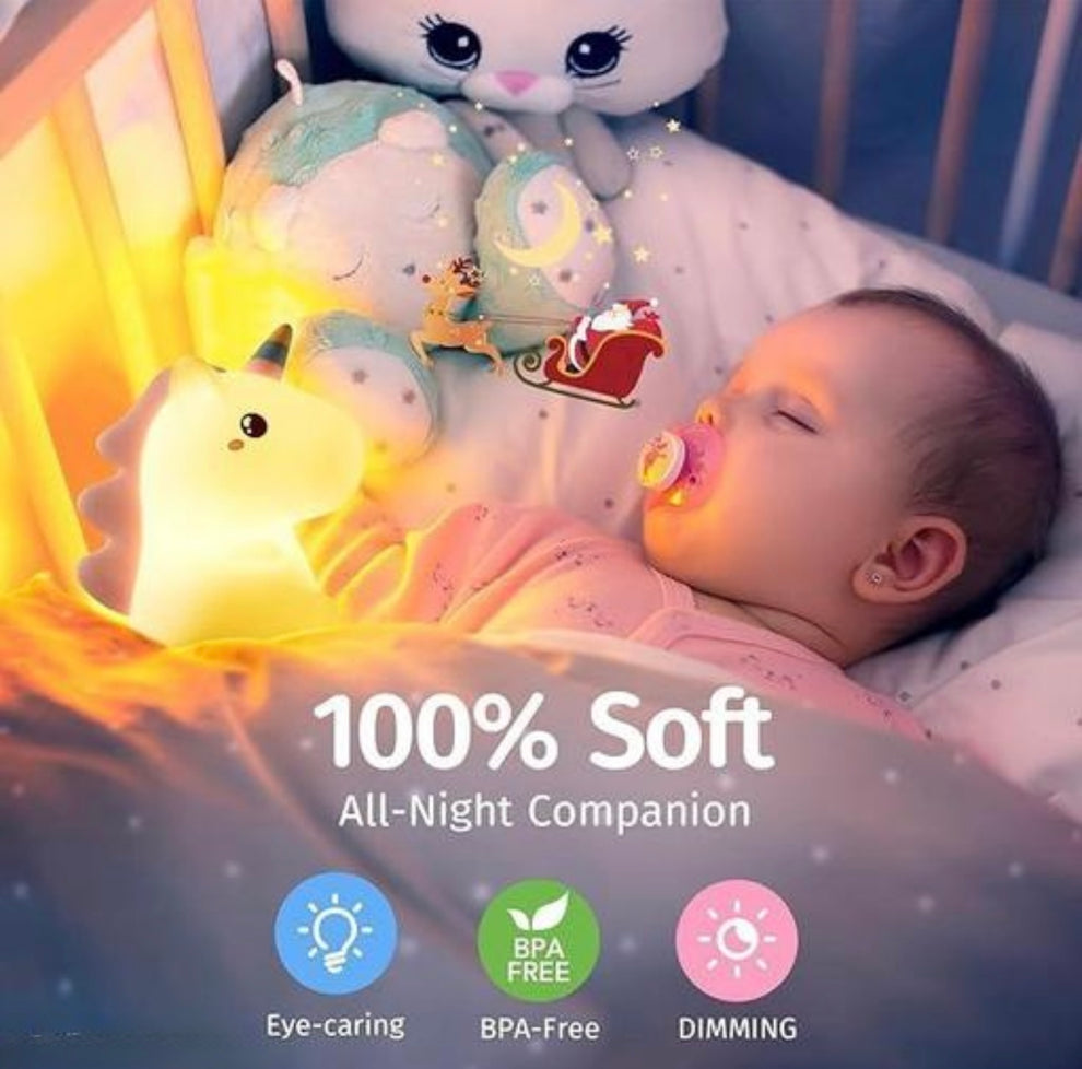 Unicorn Cute Silicone LED Night Lamp