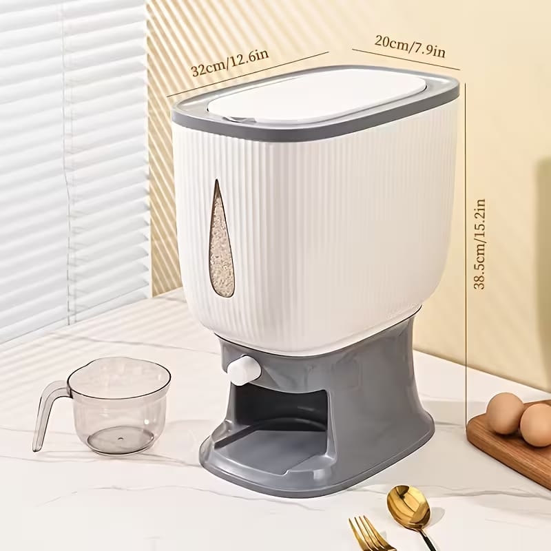 10KG Rice And Cereal Dispenser With Measuring Cup