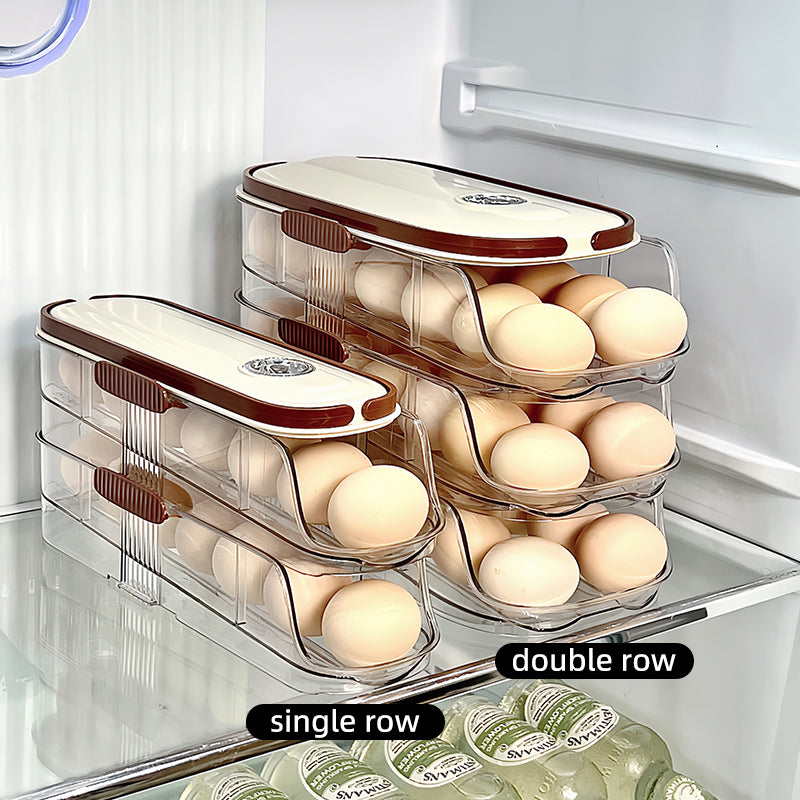 Transparent Automatic Rolling Egg Container