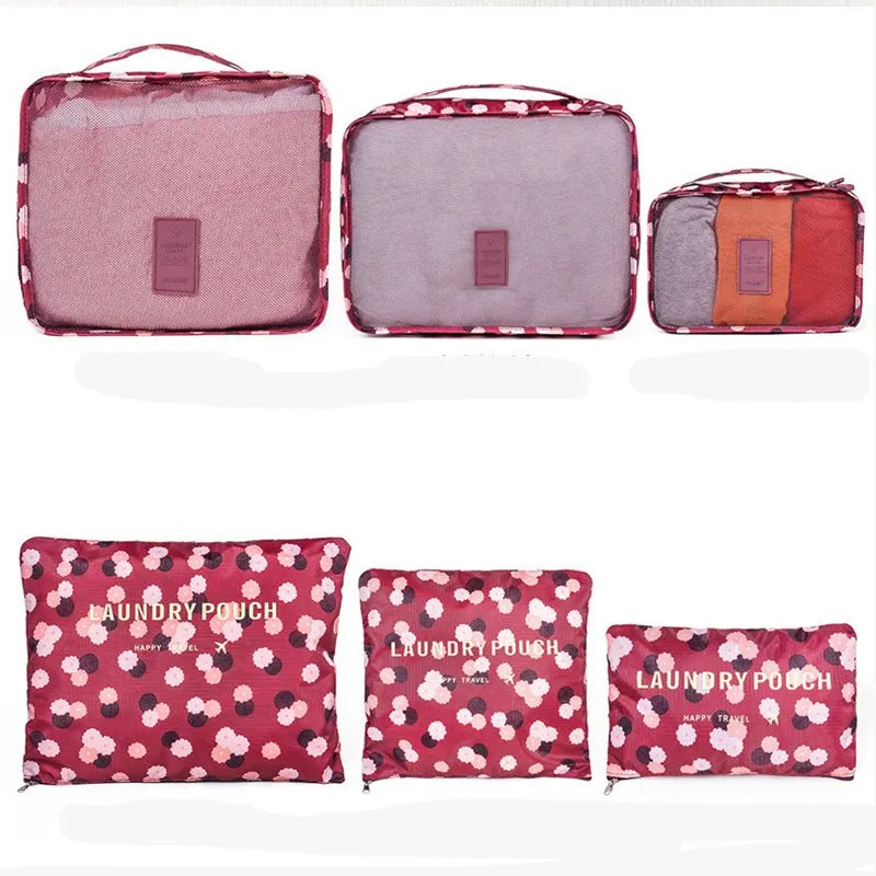Printed 6Pcs Travel Bag Set