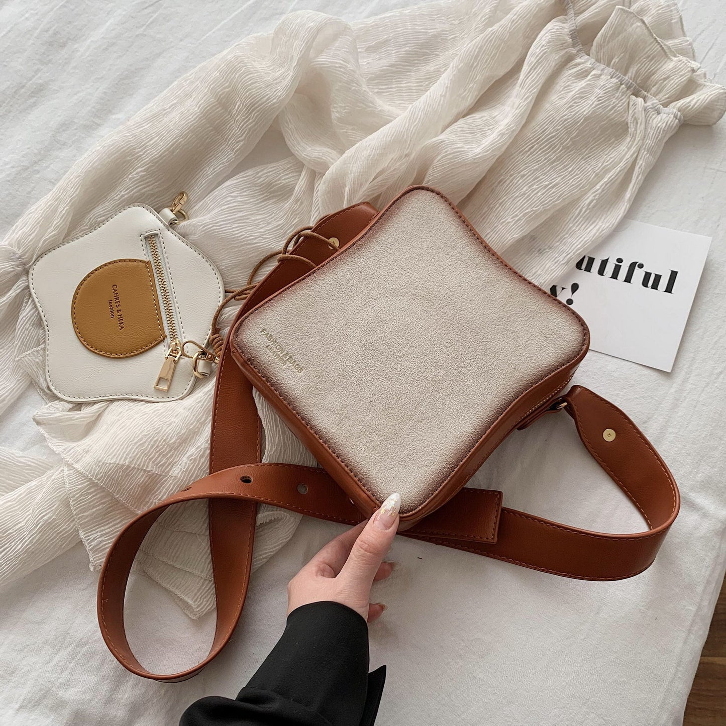 Unique Egg And Bread Shape Women Crossbody Bag