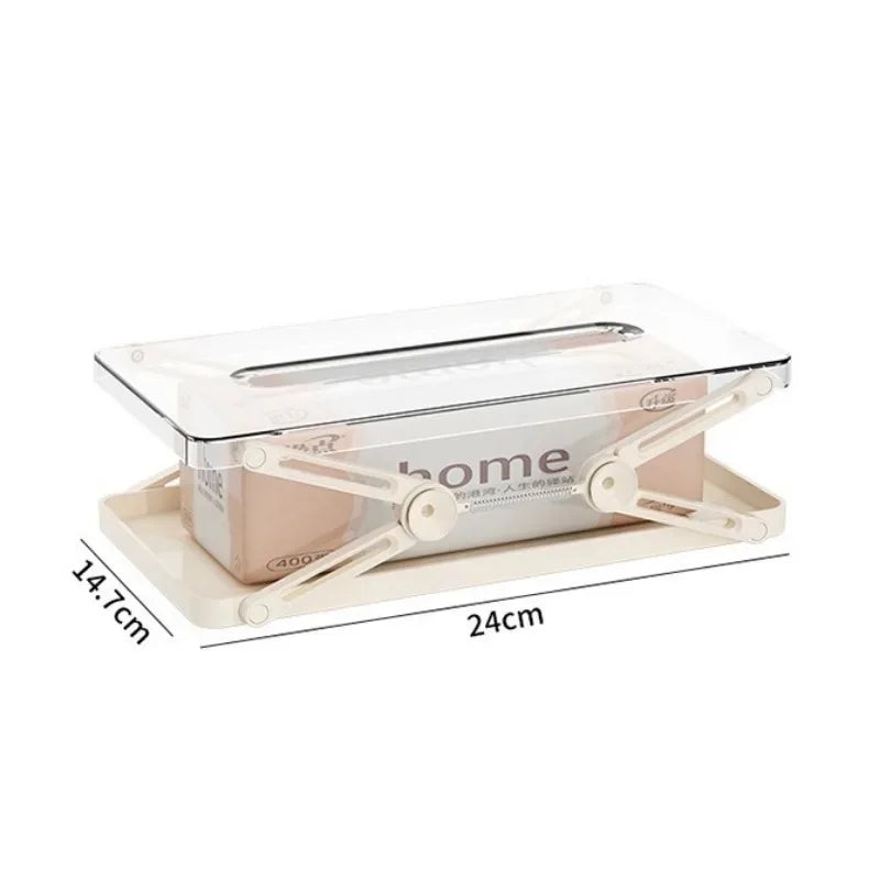 Extendable Automatic Lift Tissue Box - Height Adjustable Paper Towel Dispenser