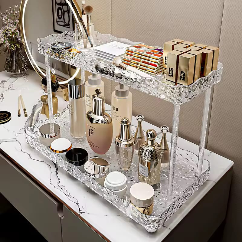 Multipurpose Acrylic 2 Layer Cute Bunny Shelves Organizer