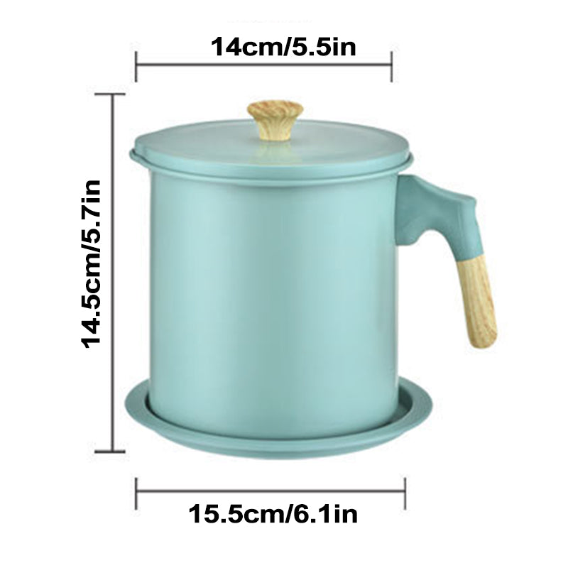 1.4 Litter Stainless Steel Kitchen Oil Filter Pot