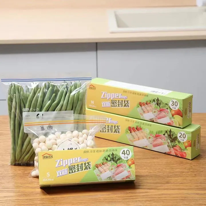 Zippe Sealed Bag, Wrap Plastic Packaging Bags Food Storage Bag Reusable Sealing Refrigerator