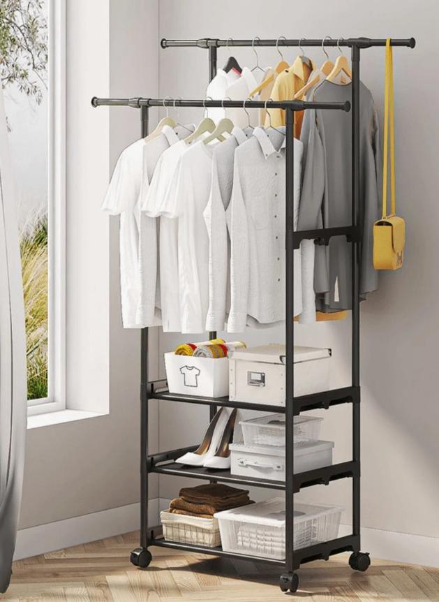 3 Layer Double Pole Rack