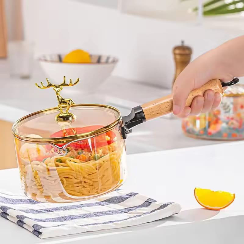 Non-Stick Cooking Lazy Pan Soup Wok (Glass)