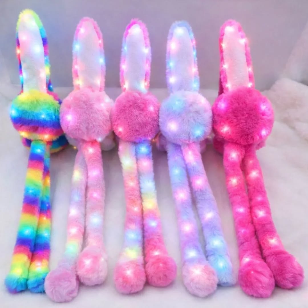 Plush Moving Earmuffs With LED Lights