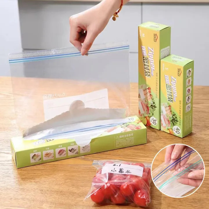 Zippe Sealed Bag, Wrap Plastic Packaging Bags Food Storage Bag Reusable Sealing Refrigerator