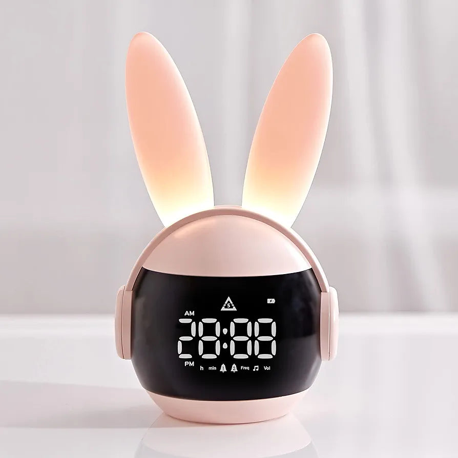 Adorable Rabbit Digital LED Alarm Clock