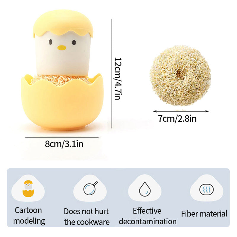 Egg Shell Microfiber Cleaning Brush