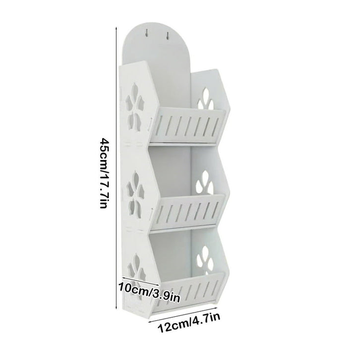 Wall Mounted Sticking 3 Compartment Rack