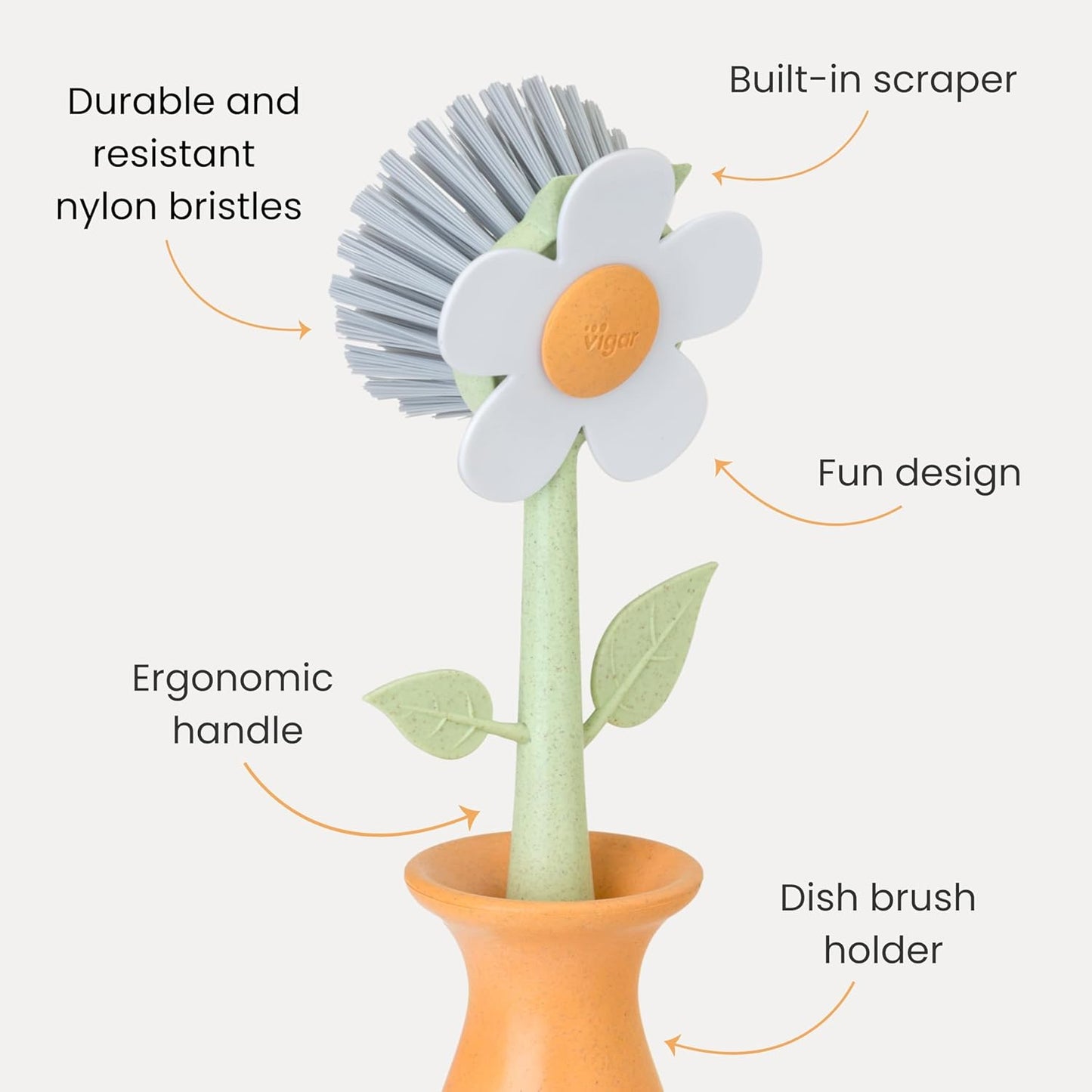 Vase Flower Shape Cleaning Brush