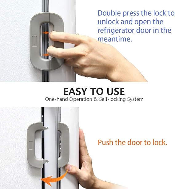 Self-Adhesive Fridge Lock Latchs System for Home Refrigerator