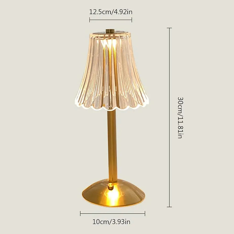 Metal Brass Crystal Table Lamp Best Quality Rechargeable