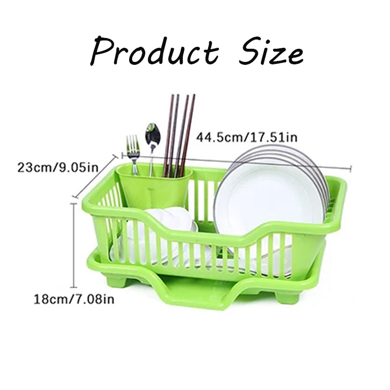Dish Drainer with Drip Tray for Kitchen Sink Rack