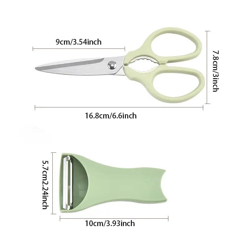 Stainless Steel Scissors & Peeler Set