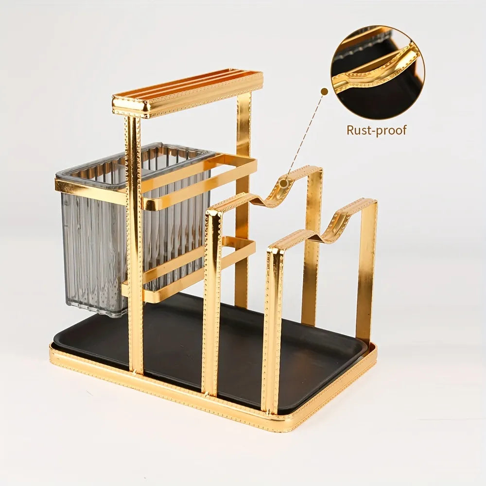 Stainless Steel Luxurious Knife and Chopsticks Rack