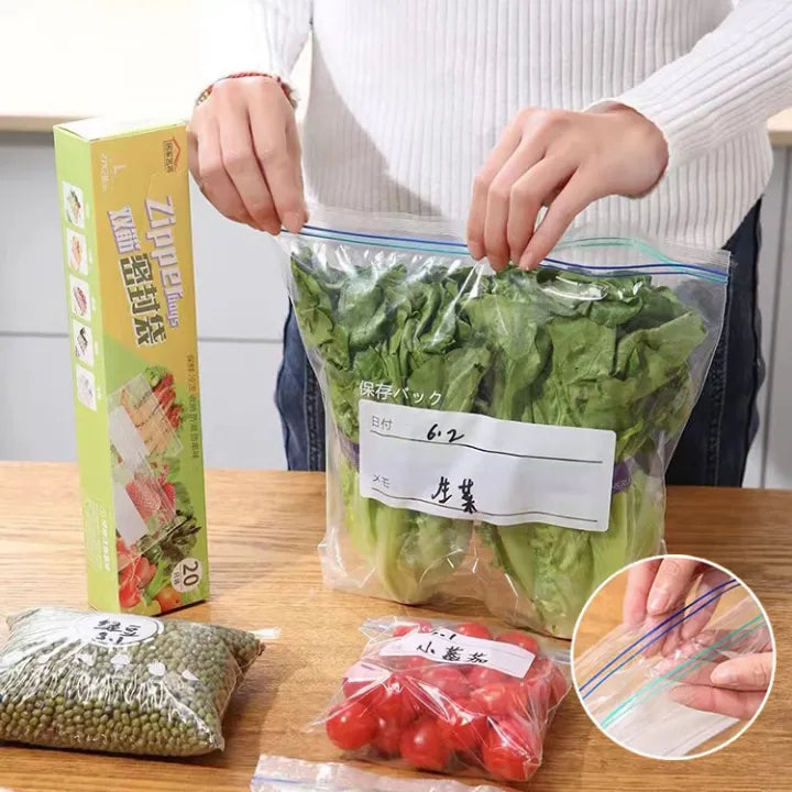 Zippe Sealed Bag, Wrap Plastic Packaging Bags Food Storage Bag Reusable Sealing Refrigerator