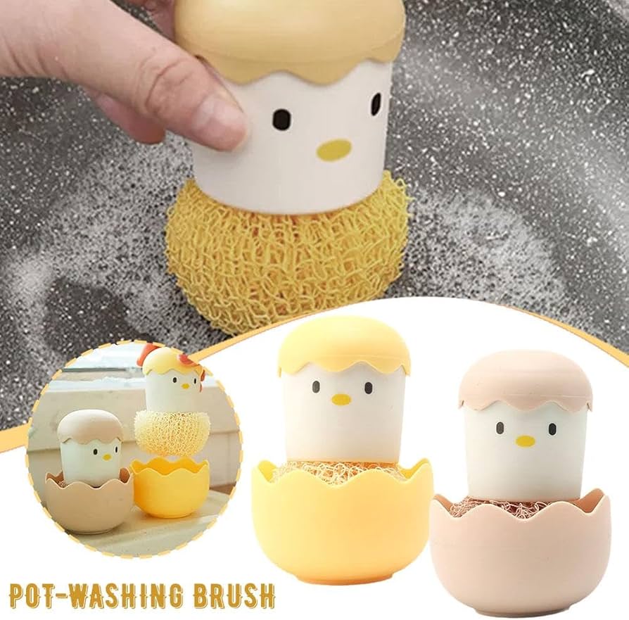 Egg Shell Microfiber Cleaning Brush
