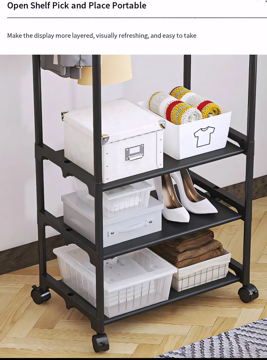 3 Layer Double Pole Rack