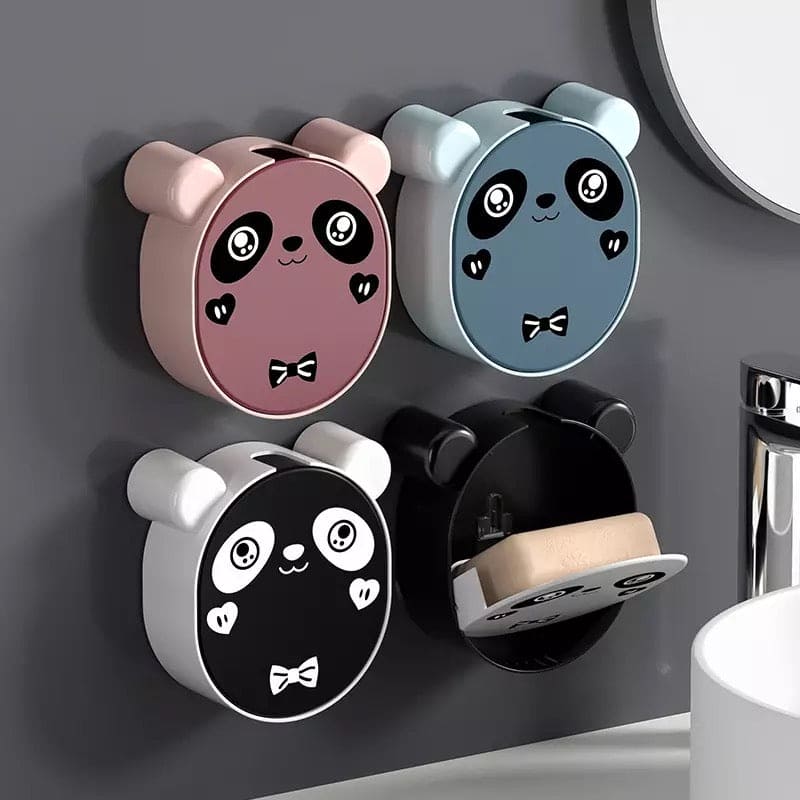 Cute Panda Wall Mounted Soap Box With Lid