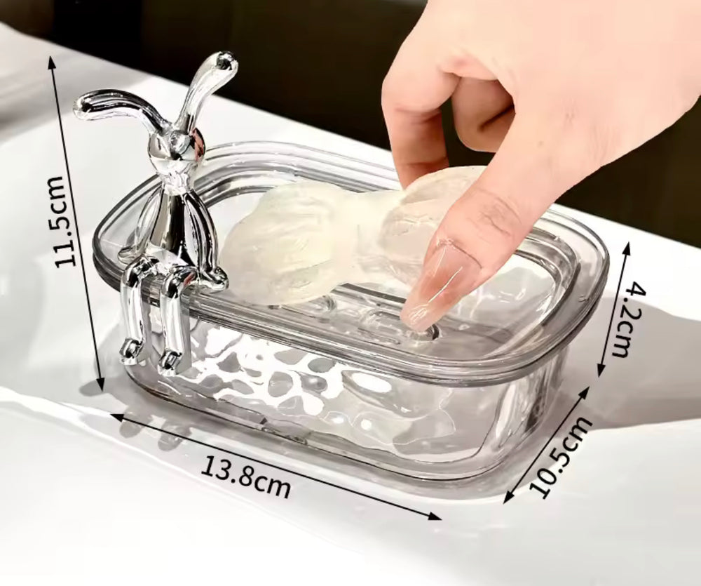Acrylic Rabit Decor Soap Dish