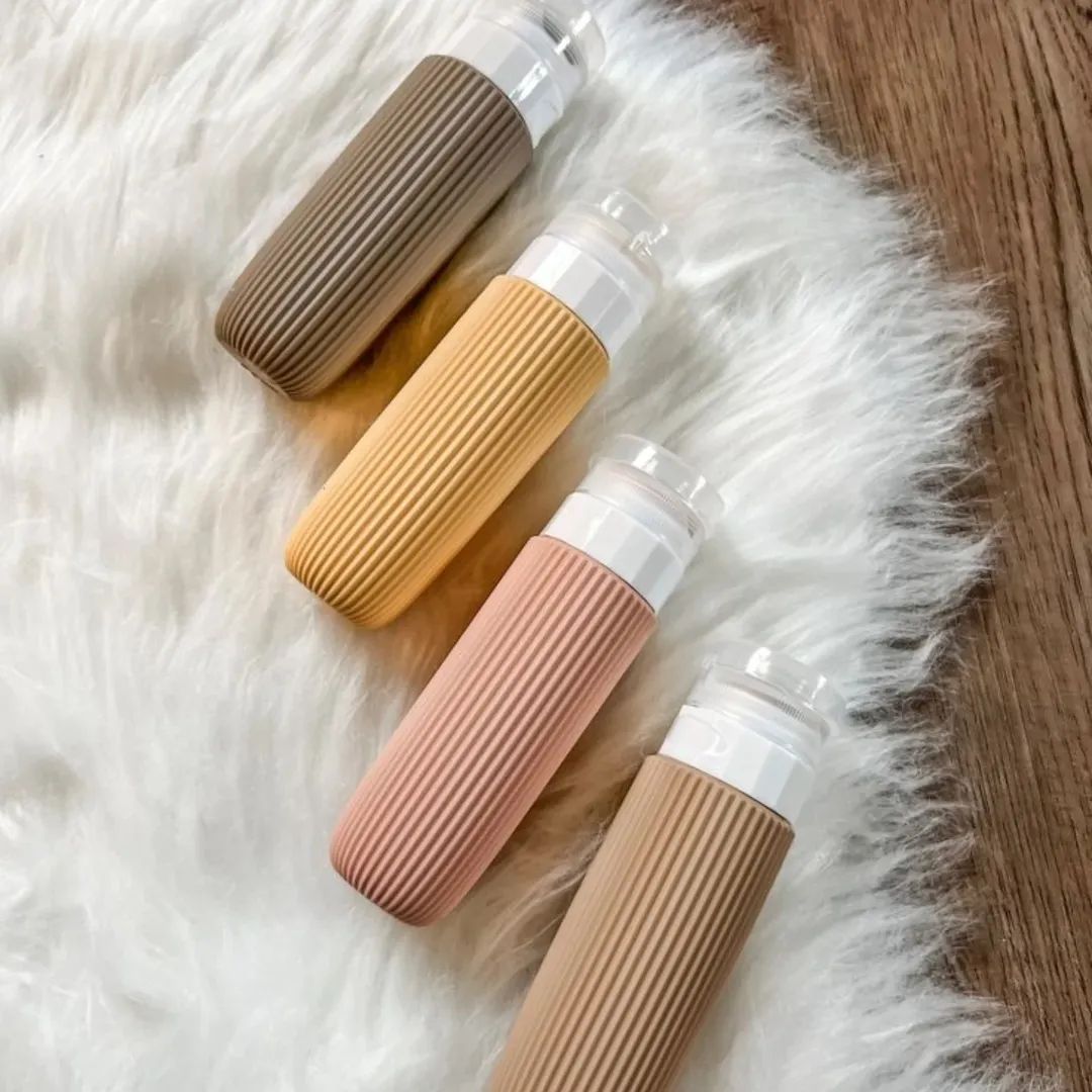 Pack of 4 Travel Toiletry Bottles