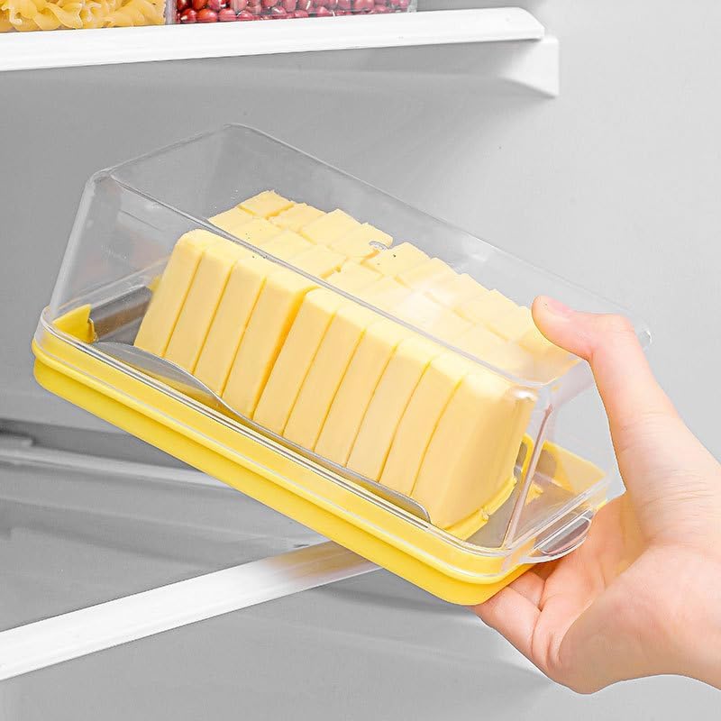 Butter Slicer Container Dish With Lid And Slicer Stainless Steel Cutter