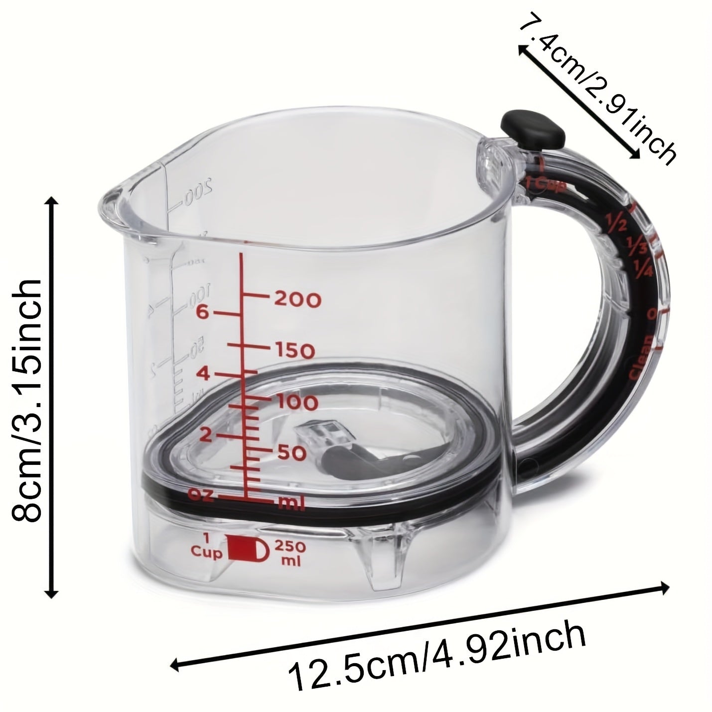 Luxury Precision Kitchen Measuring Cup with Dual Chamber Liquid Separator