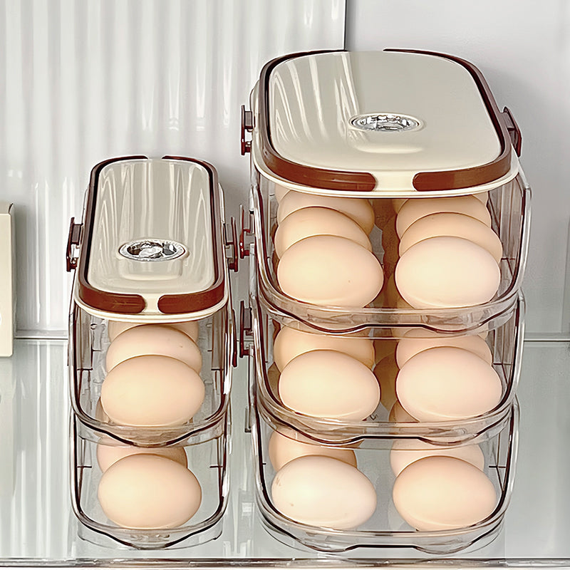 Transparent Automatic Rolling Egg Container
