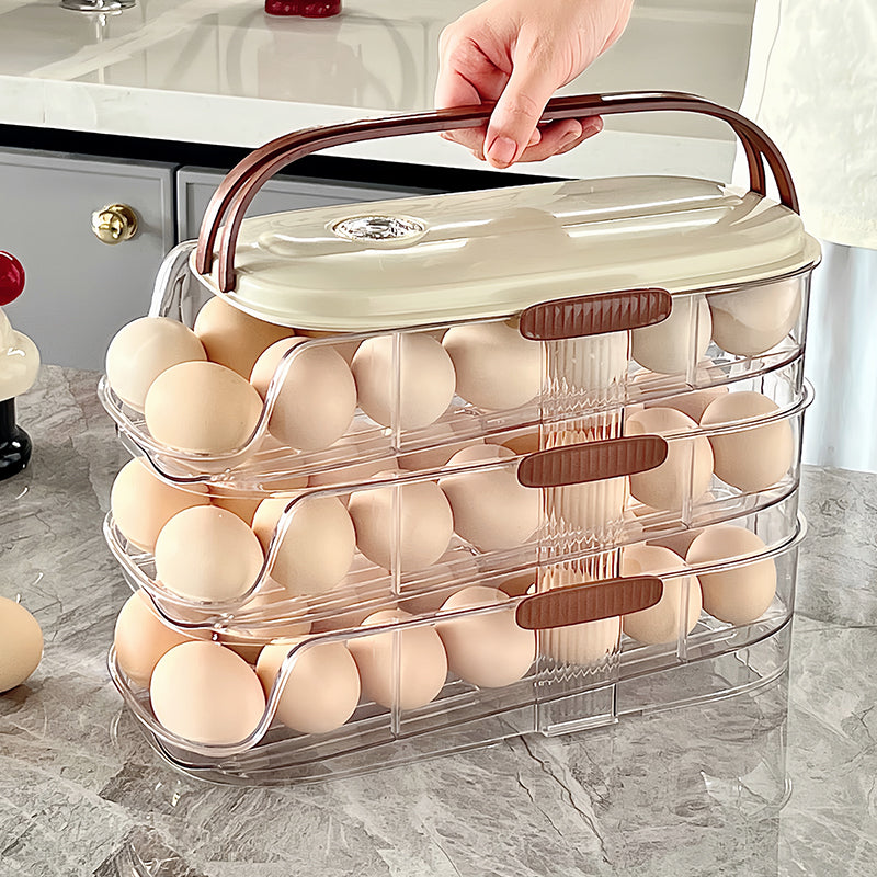 Transparent Automatic Rolling Egg Container