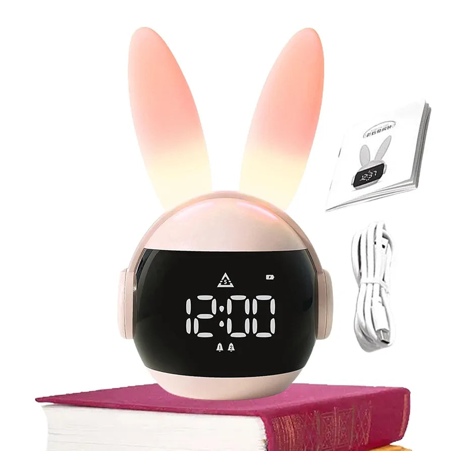 Adorable Rabbit Digital LED Alarm Clock